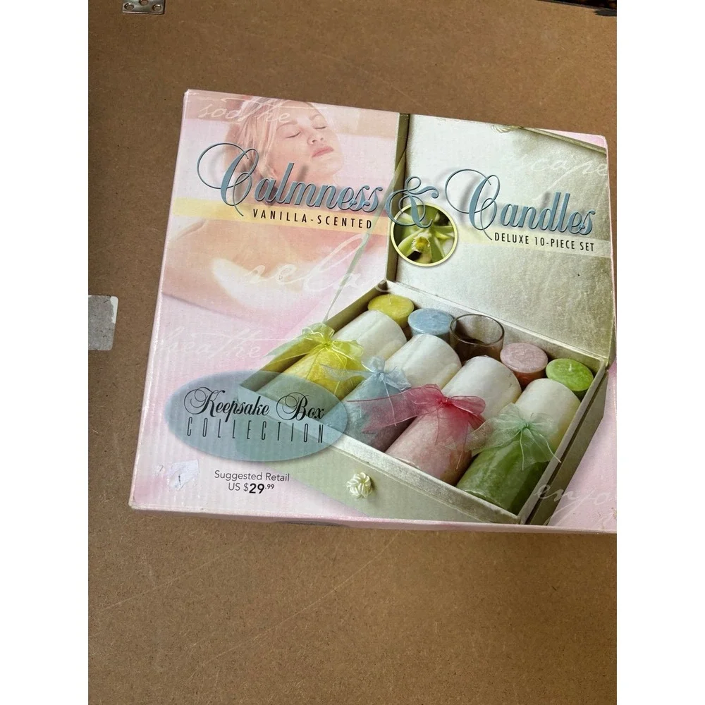 Calmness & Candles Keepsake Box Colelction - 12  Piece. New In Box